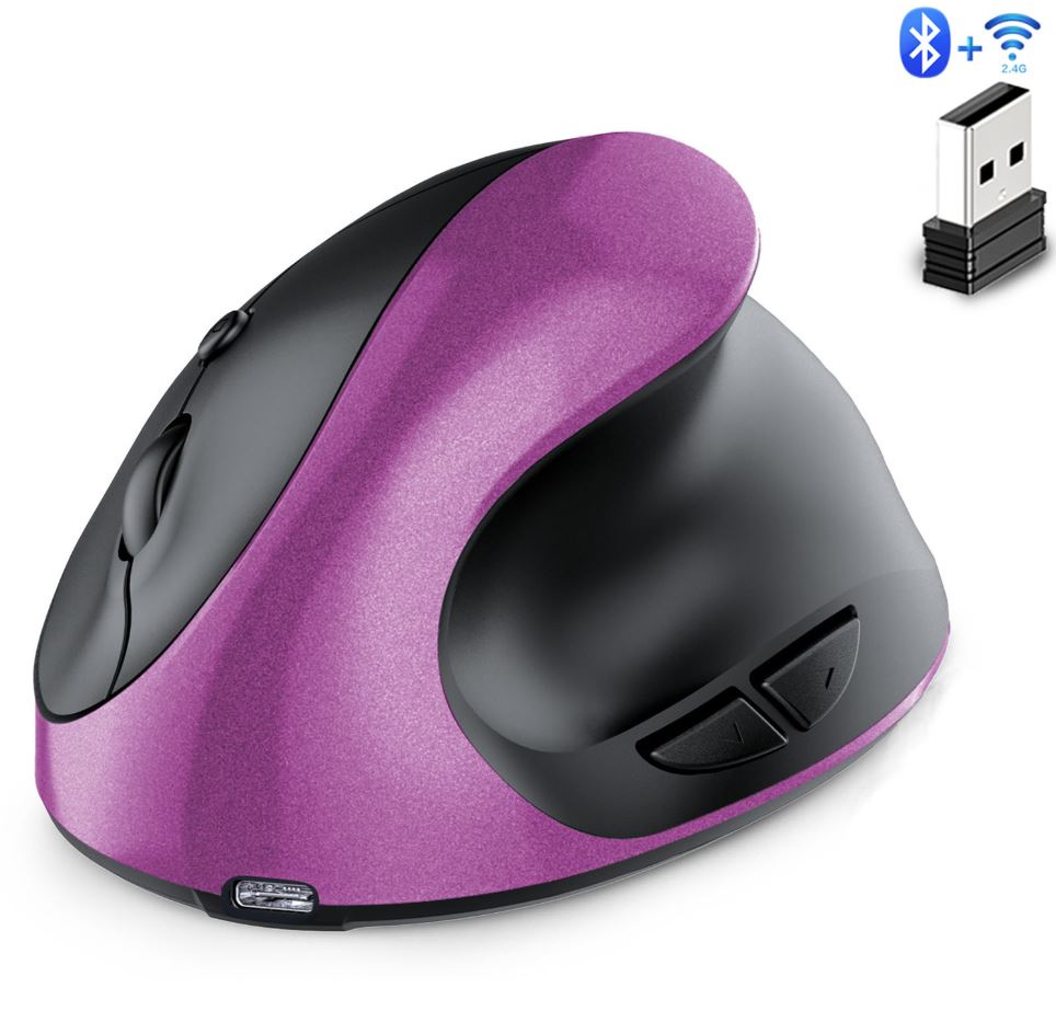 ⭐️⭐️⭐️⭐️⭐️ SOURIS ERGONOMIQUE SANS FIL, AVEC BLUEETOOTH, RECHARGEABLE DERNIÈRE GÉNÉRATION